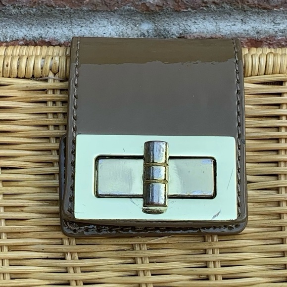 J Crew Wicker Straw Rattan Clutch Handbag - Picture 2 of 16